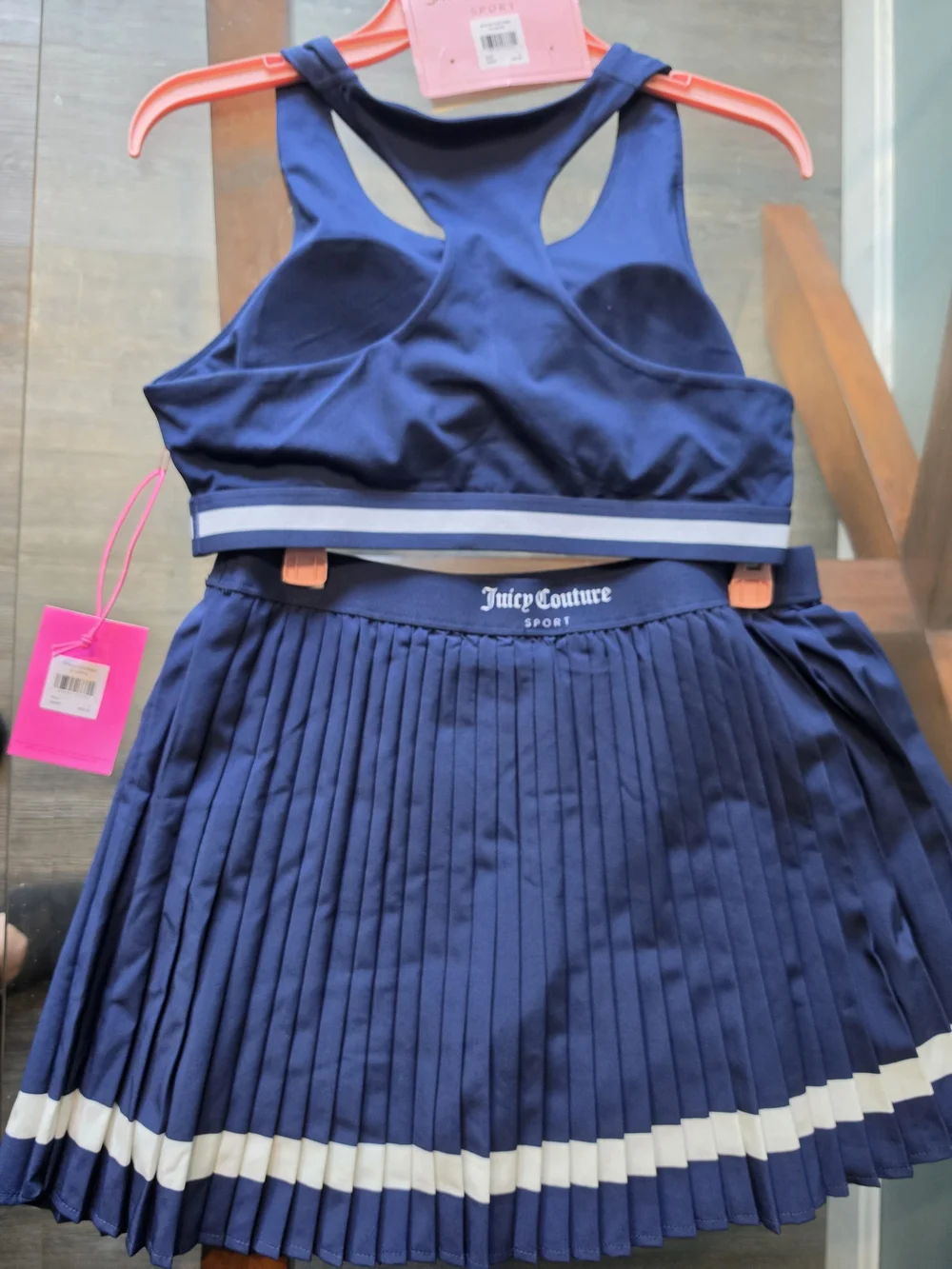 Juicy Couture Navy & White Two-Piece Sport Tennis Set